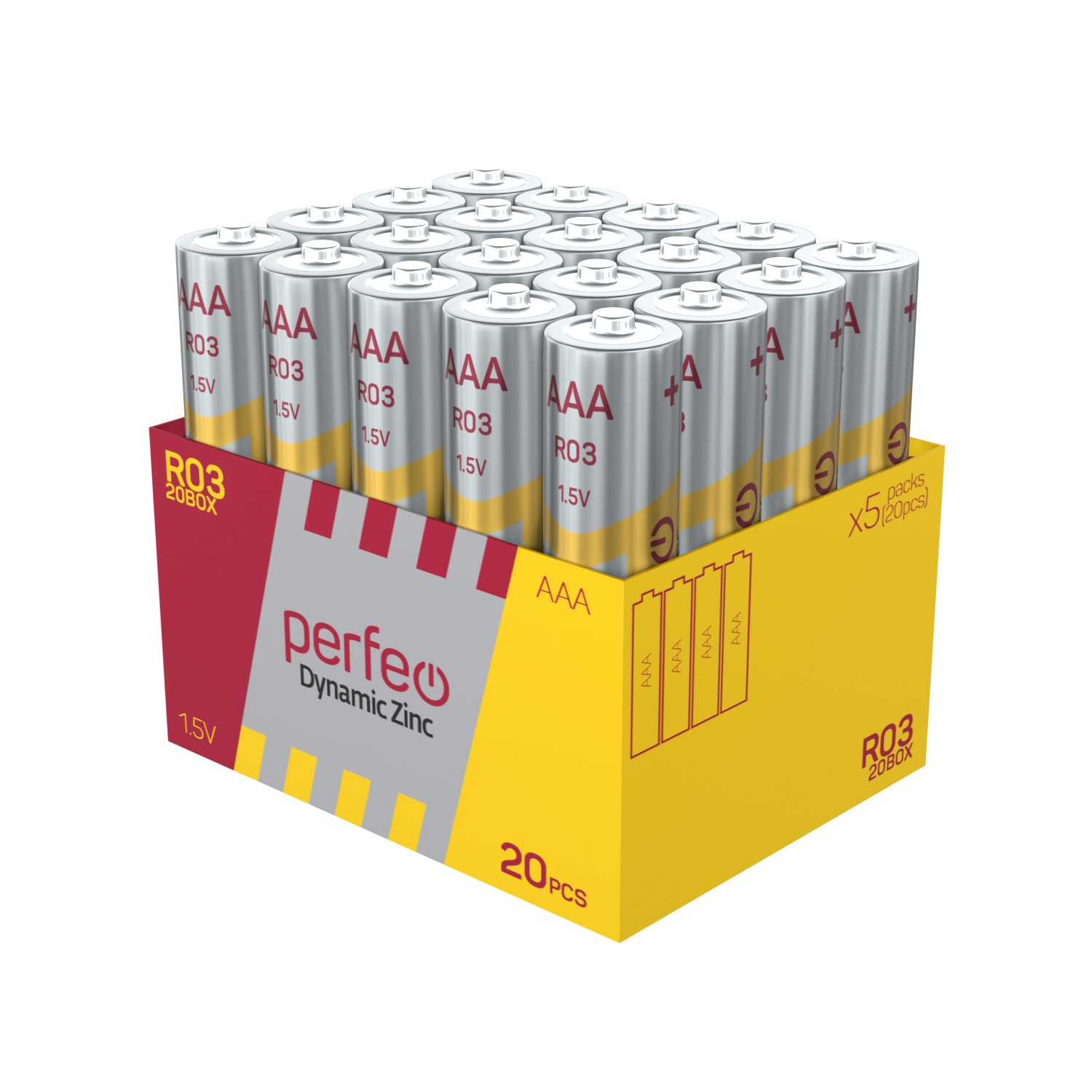 Батарейка Perfeo R03/20BOX Dynamic Zinc