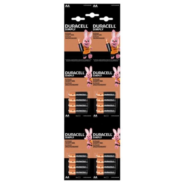 Батарейка Duracell LR6/(4x4)BL SIMPLY Отрывной (EU)