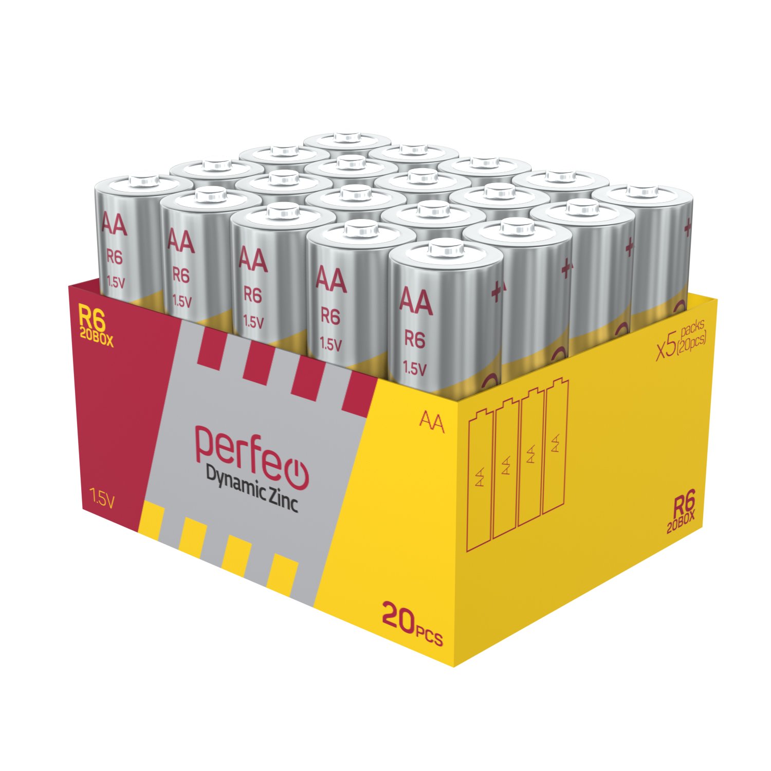Батарейка Perfeo R6/20BOX Dynamic Zinc