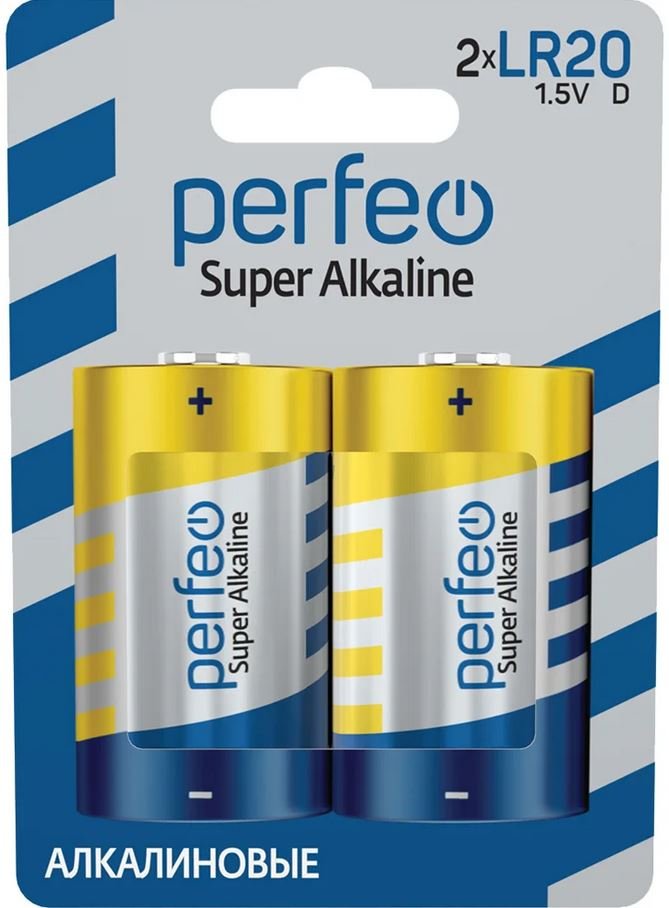 Батарейка Perfeo LR20/2BL Super Alkaline
