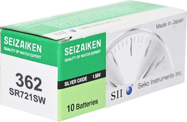 Батарейка Seizaiken SEIKO 362 SR721SW/10BOX Silver Oxide