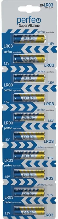 Батарейка Perfeo LR03/10BL Super Alkaline Отрывной