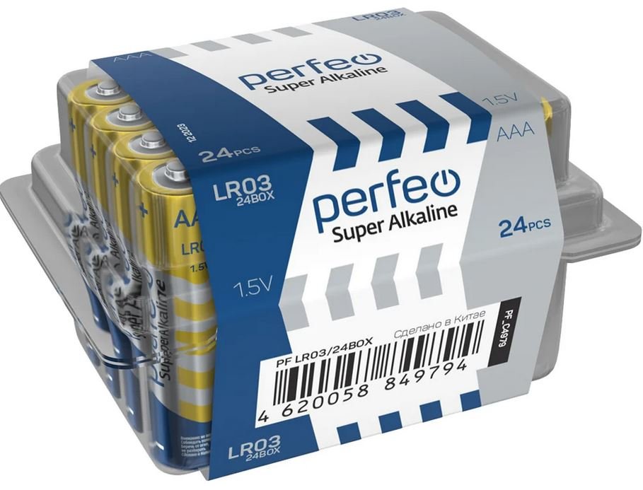 Батарейка Perfeo LR03/24BOX Super Alkaline