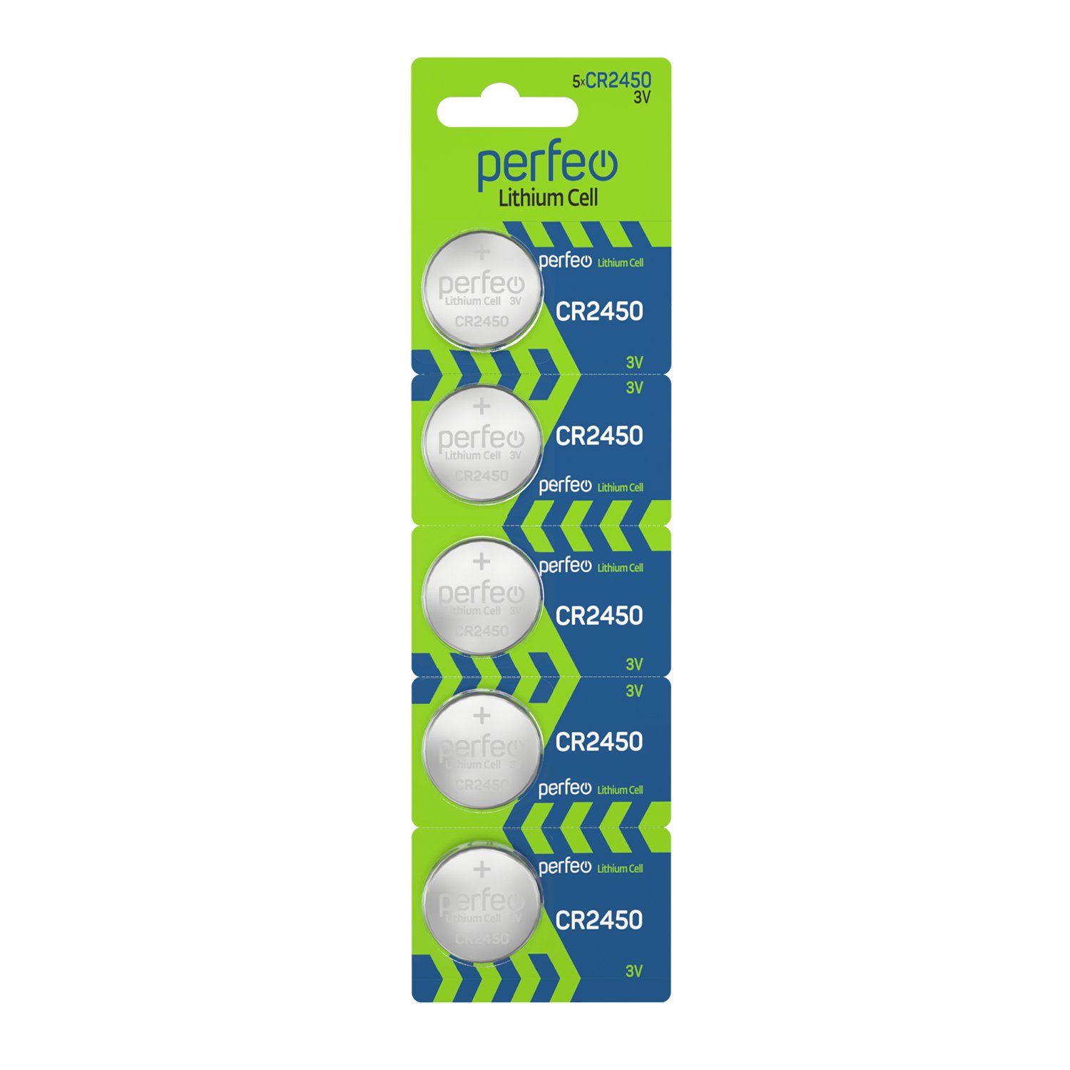 Батарейка Perfeo CR2450/5BL Lithium Cell