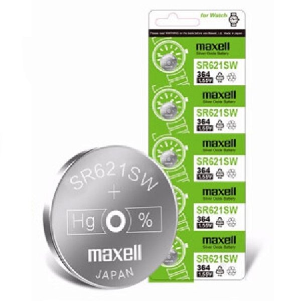 Батарейка MAXELL 364 SR621SW/5BL GREEN (CN)