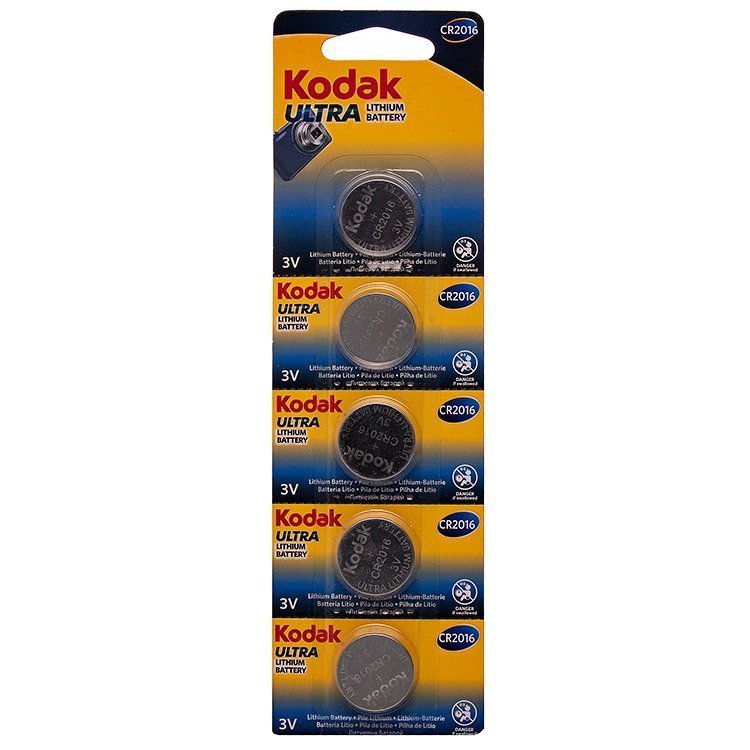 Элемент литиевый Kodak CR2016 (5-BL) (60/360) .. (77181)