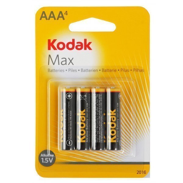Батарейка AAA Kodak LR03 MAX (4-BL) (40/200/32000) .. (14301)