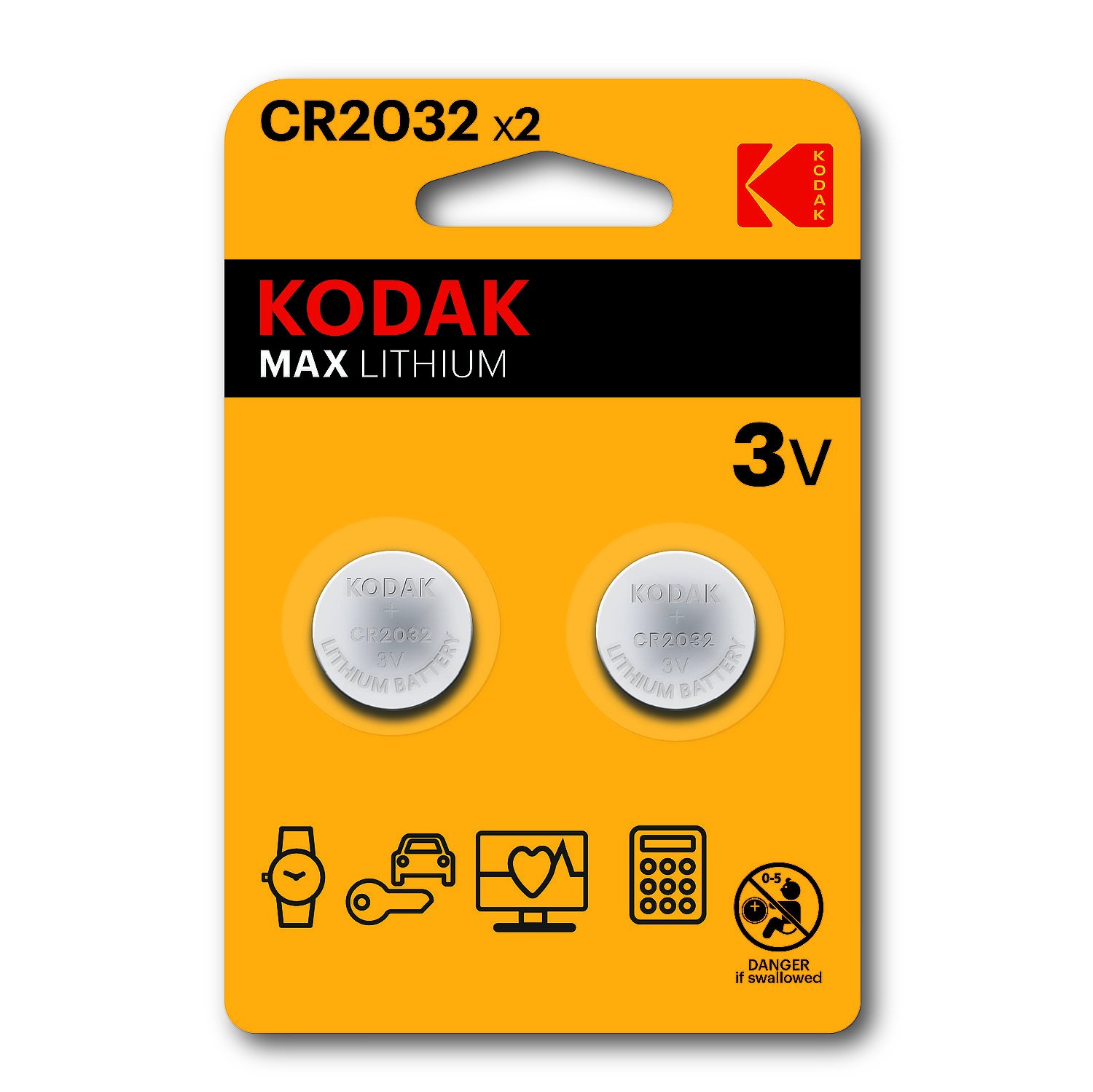 Элемент литиевый Kodak CR2032 (2-BL) (30/240) (211828)