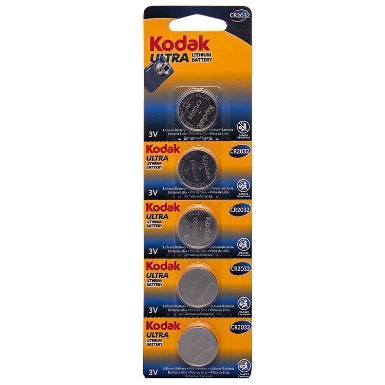 Элемент литиевый Kodak CR2032 (5-BL) (60/360) .. (77183)