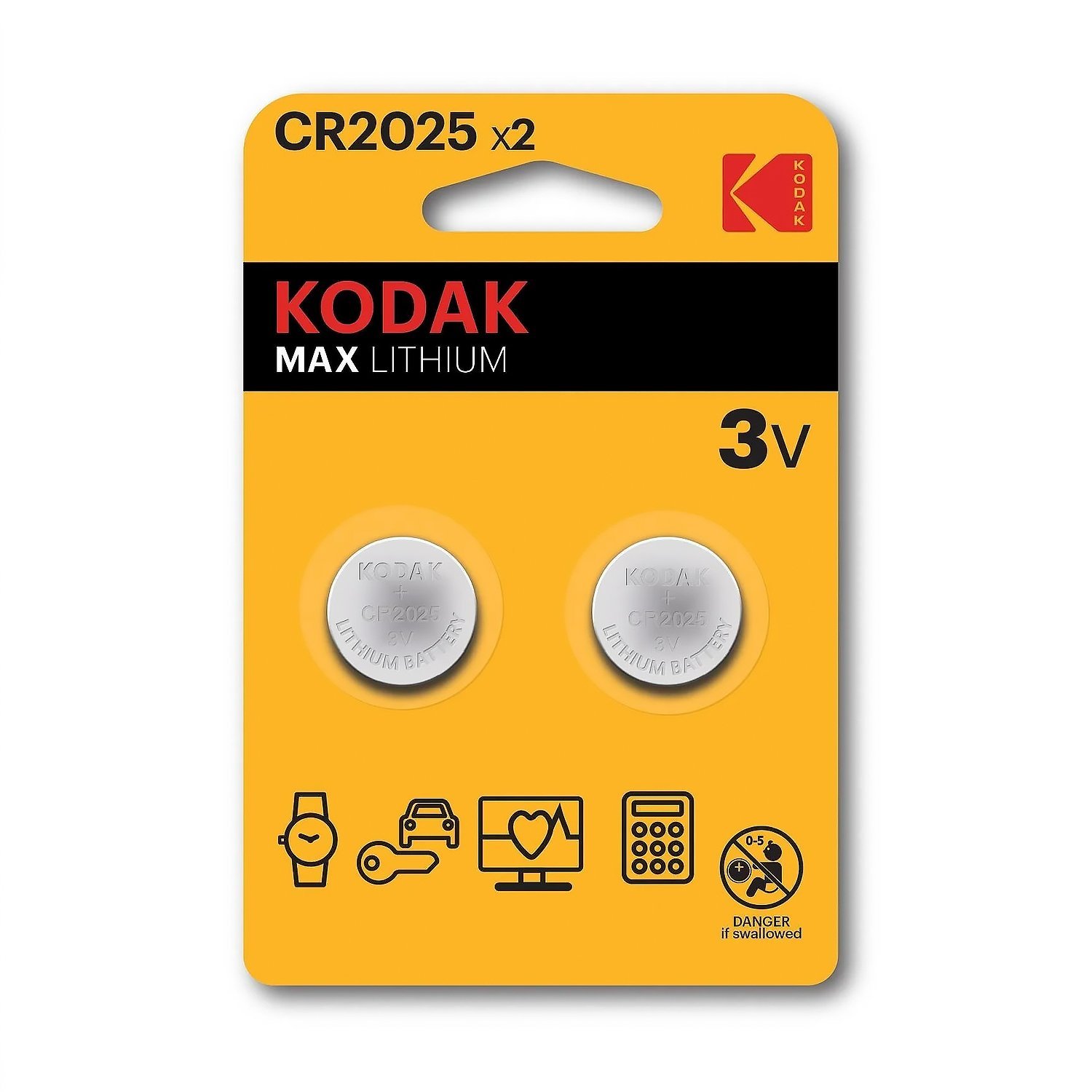 Элемент литиевый Kodak CR2025 (2-BL) (30/240) (211827)