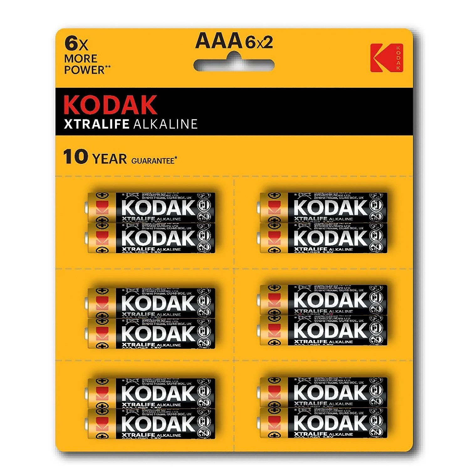 Батарейка AAA Kodak xtralife LR03 BL-12 отрывной (144) (205077)