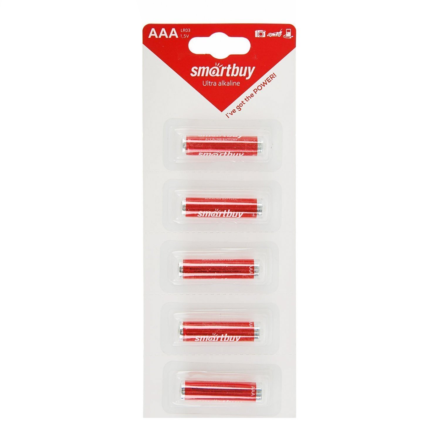 Батарейка AAA Smart Buy LR03 (5-BL) (60/600) (115841)