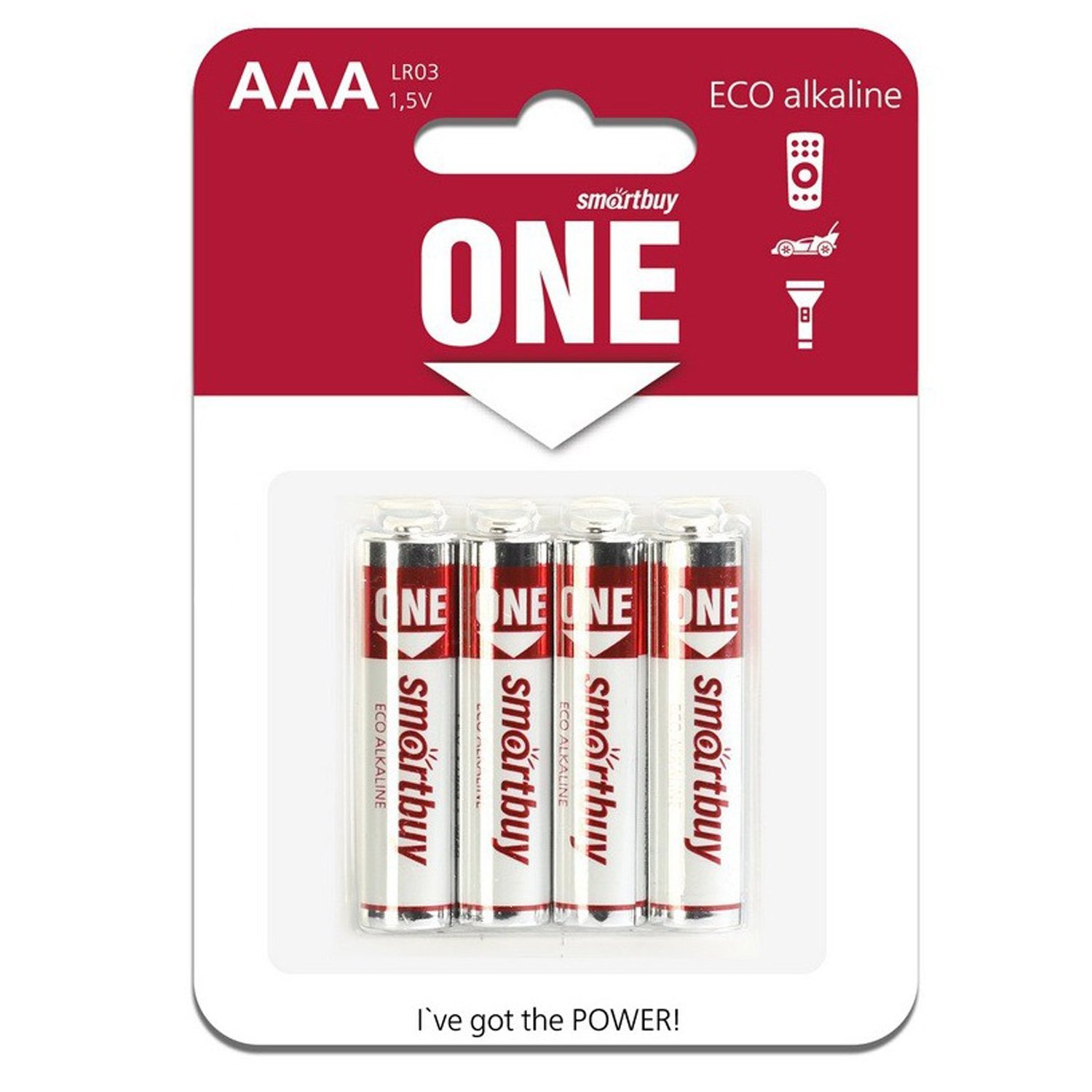 Батарейка AAA Smart Buy LR03 ONE  (4-BL) (48/480) (115833)