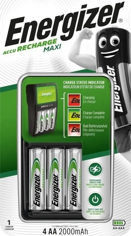 Зарядное устройство ENERGIZER Maxi Charger incl. 4xAA 2000mAh  (1/4)