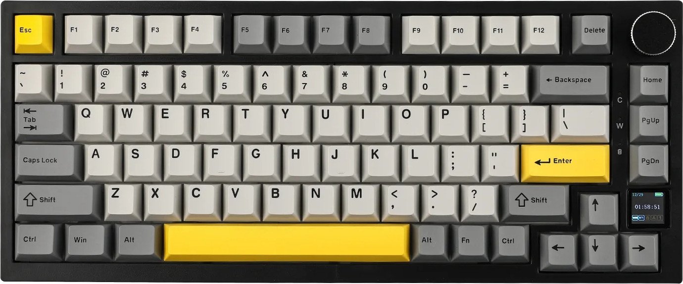 Клавиатура Ajazz AK820 Pro Gift Switch черный/серый/желтый