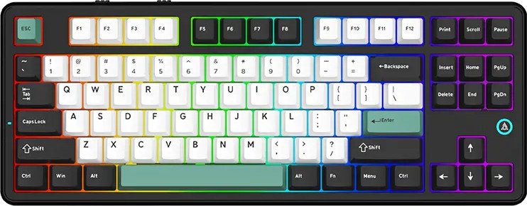 Клавиатура Ajazz MK87 Day Dream Switch черный/белый/синий
