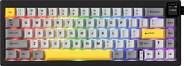 Клавиатура Ajazz AK650 Dream Weaver Switch черный/серый/желтый