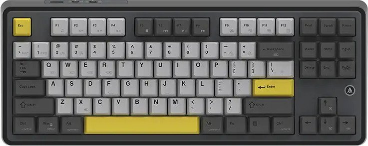 Клавиатура Ajazz AK870 Gift Switch черный/серый/желтый