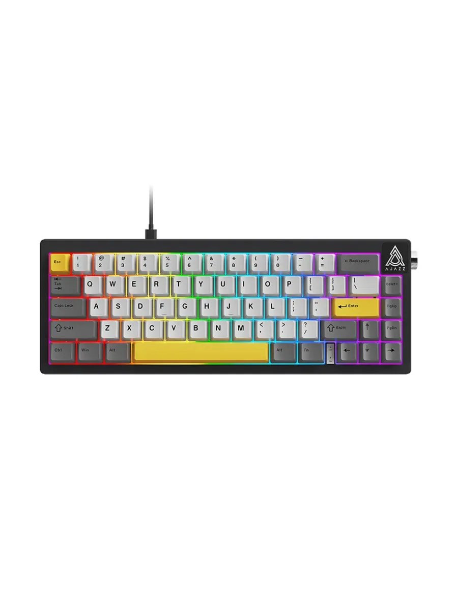 Клавиатура Ajazz AK650 Moon Yellow Switch серый/белый/желтый