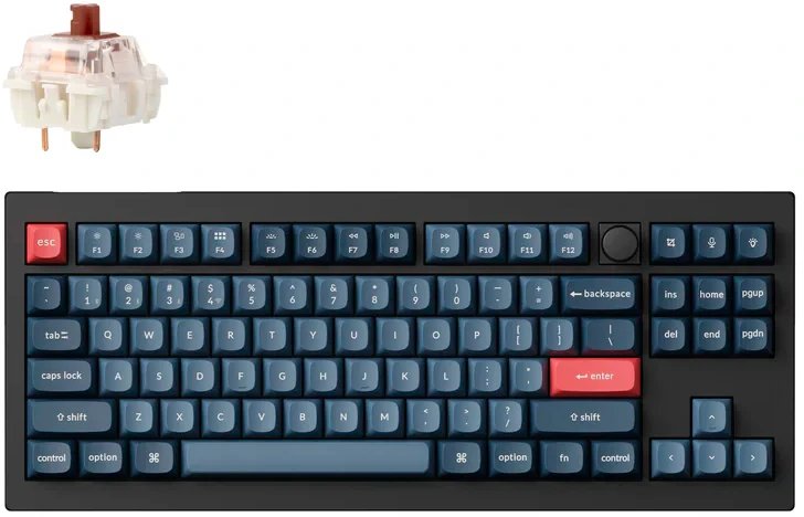 Клавиатура Keychron V3 Max (V3M-D3) RGB Brown Switch черный