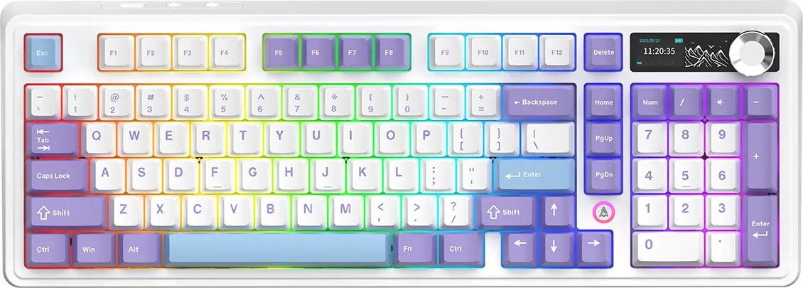Клавиатура Ajazz AK980 V2 фиолетовый/белый/синий