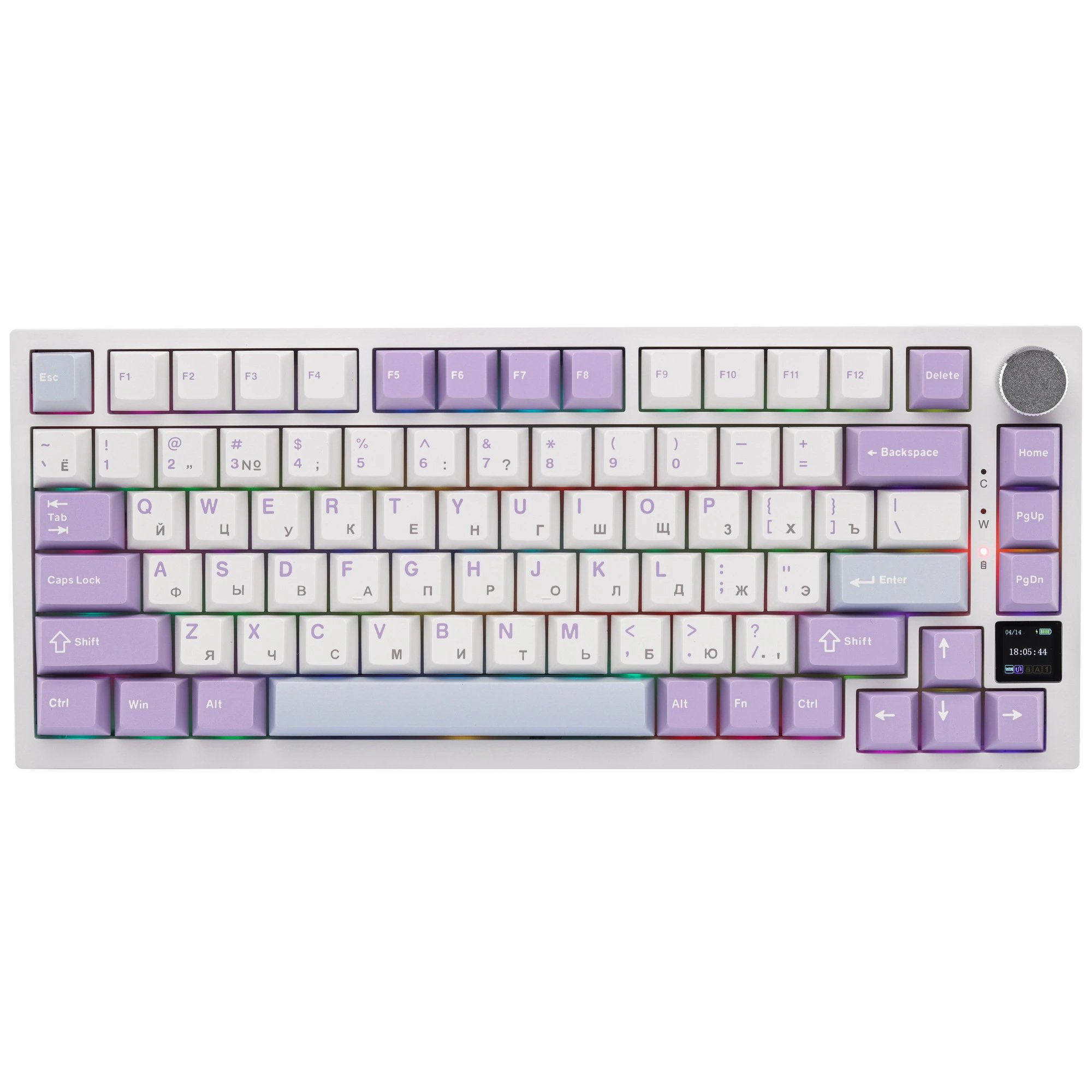 Клавиатура Ajazz AK820 Pro Gift Switch фиолетовый/белый/синий