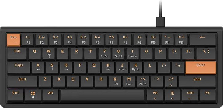 Клавиатура Ajazz NKL61 Low Profile Switch черный/оранжевый