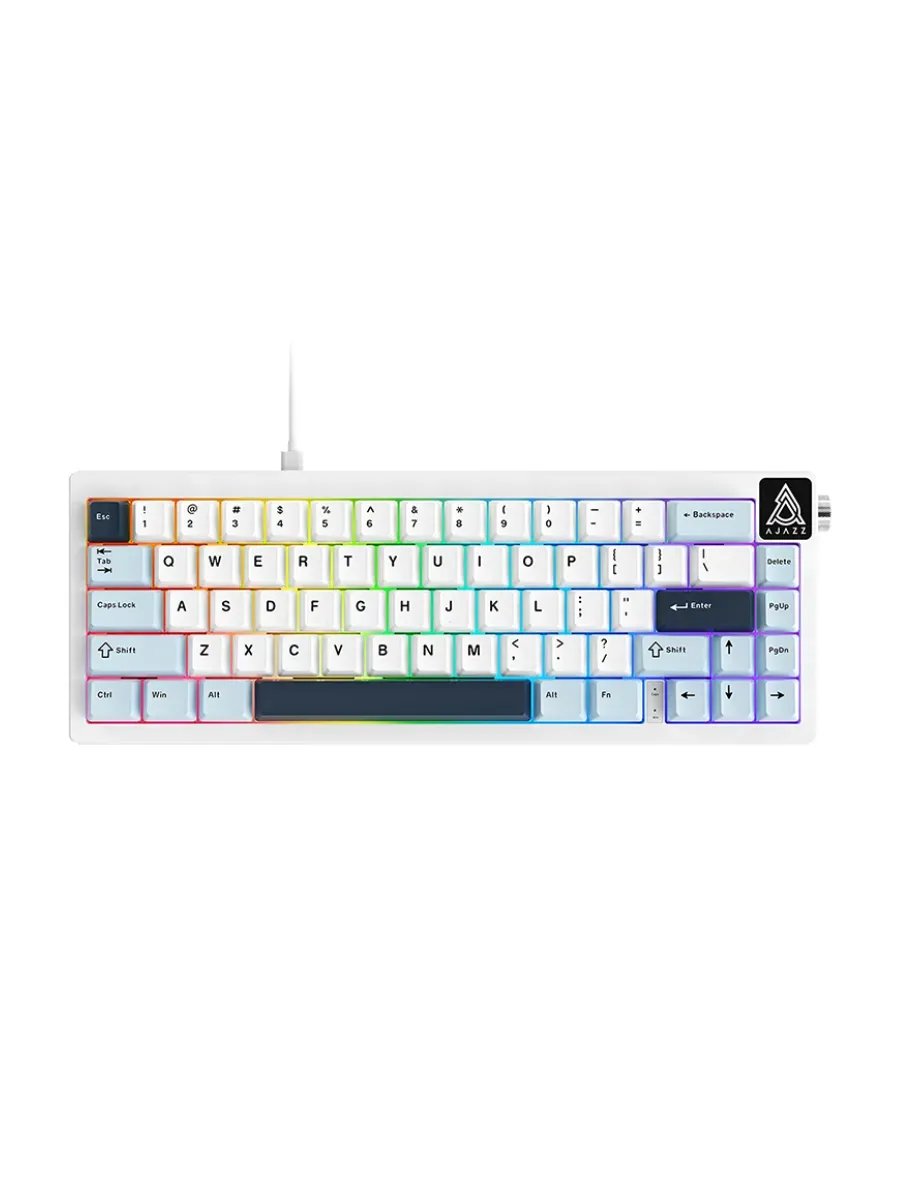 Клавиатура Ajazz AK650 Sea Salt Switch синий/белый
