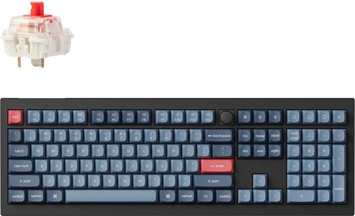 Клавиатура Keychron V6 Max (V6M-D1) RGB Red Switch черный