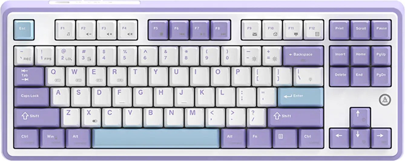Клавиатура Ajazz AK870 Gift Switch фиолетовый/белый/синий
