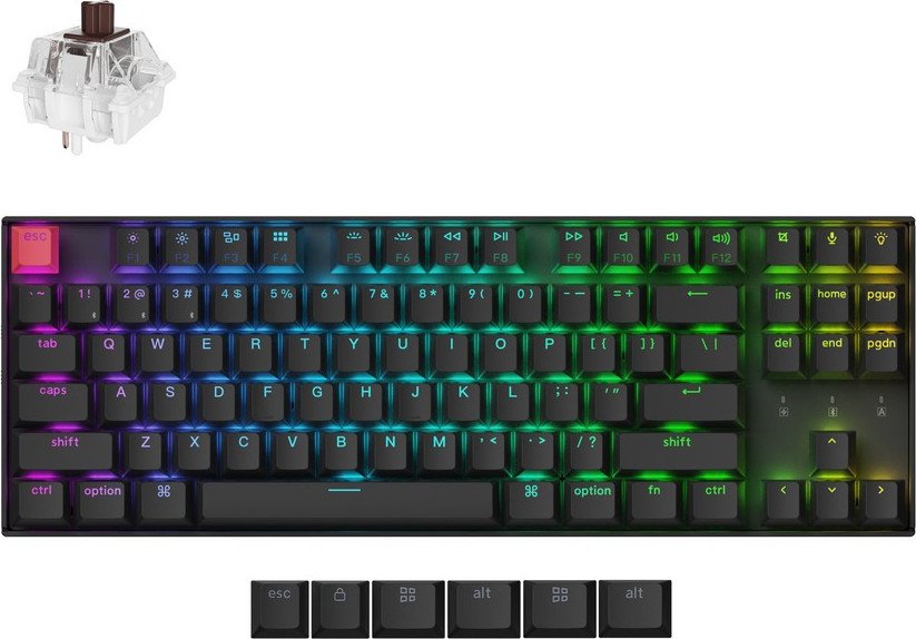 Клавиатура Keychron K8 (K8X-B3) RGB Brown Switch черный