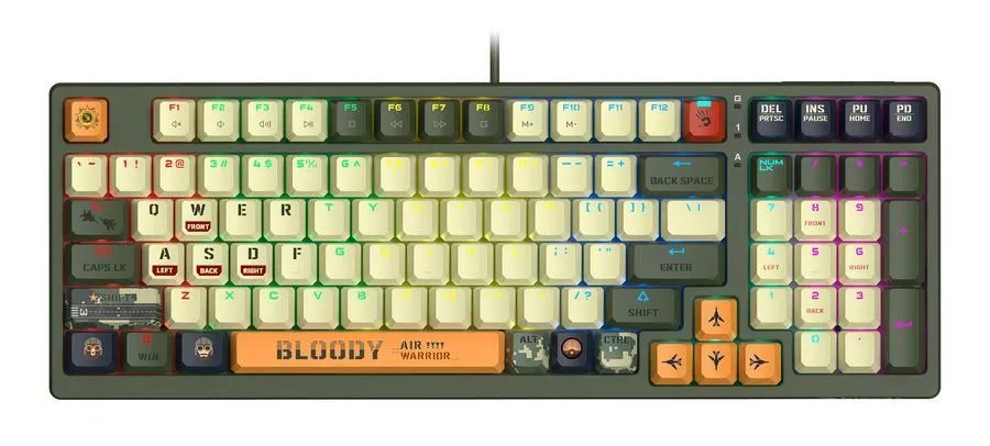 Клавиатура A4Tech Bloody S98 Aviator (S98 AVIATOR) механическая зеленый USB for gamer LED