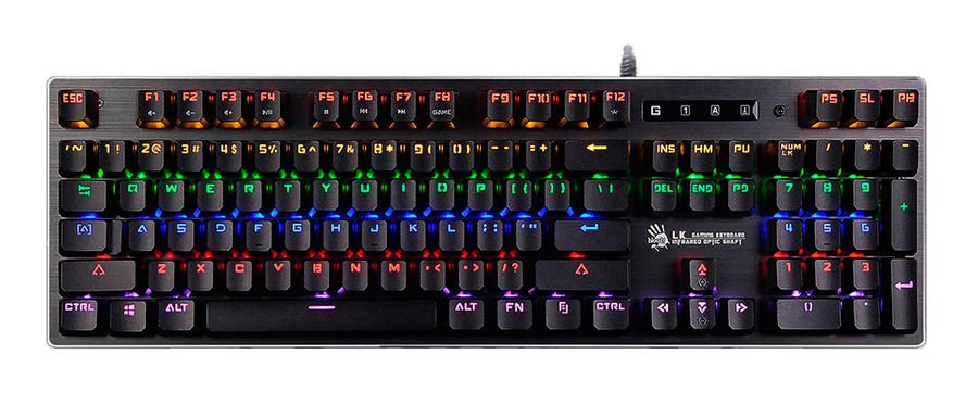 Клавиатура A4Tech Bloody B760 механическая серый USB for gamer LED (B760 GREY (BLACK SWITCH))