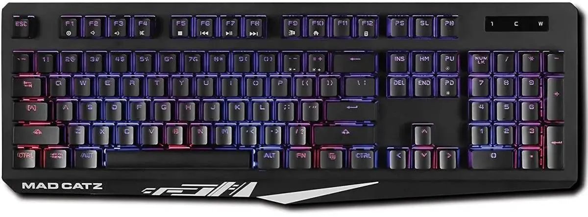 Игровая клавиатура Mad Catz S.T.R.I.K.E. 4 без русской раскладки чёрная Cherry Red Switch