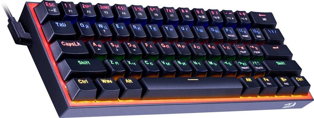 Клавиатура REDRAGON Fizz, Rainbow, черный  (72595)