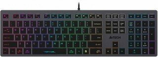 Клавиатура A4Tech Fstyler FX60H серый USB slim LED (FX60H Grey/Neon)