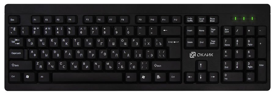 Клавиатура OKLICK 95KW черный USB
