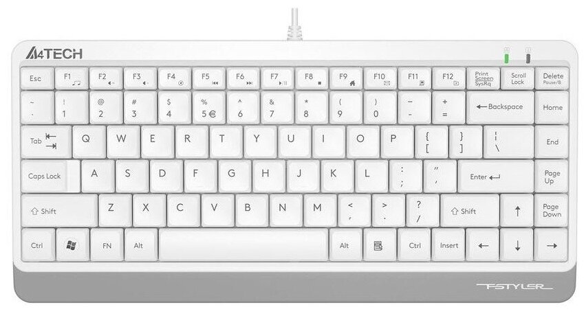 Клавиатура A4Tech Fstyler FBK11 белый/серый USB беспроводная BT/Radio slim