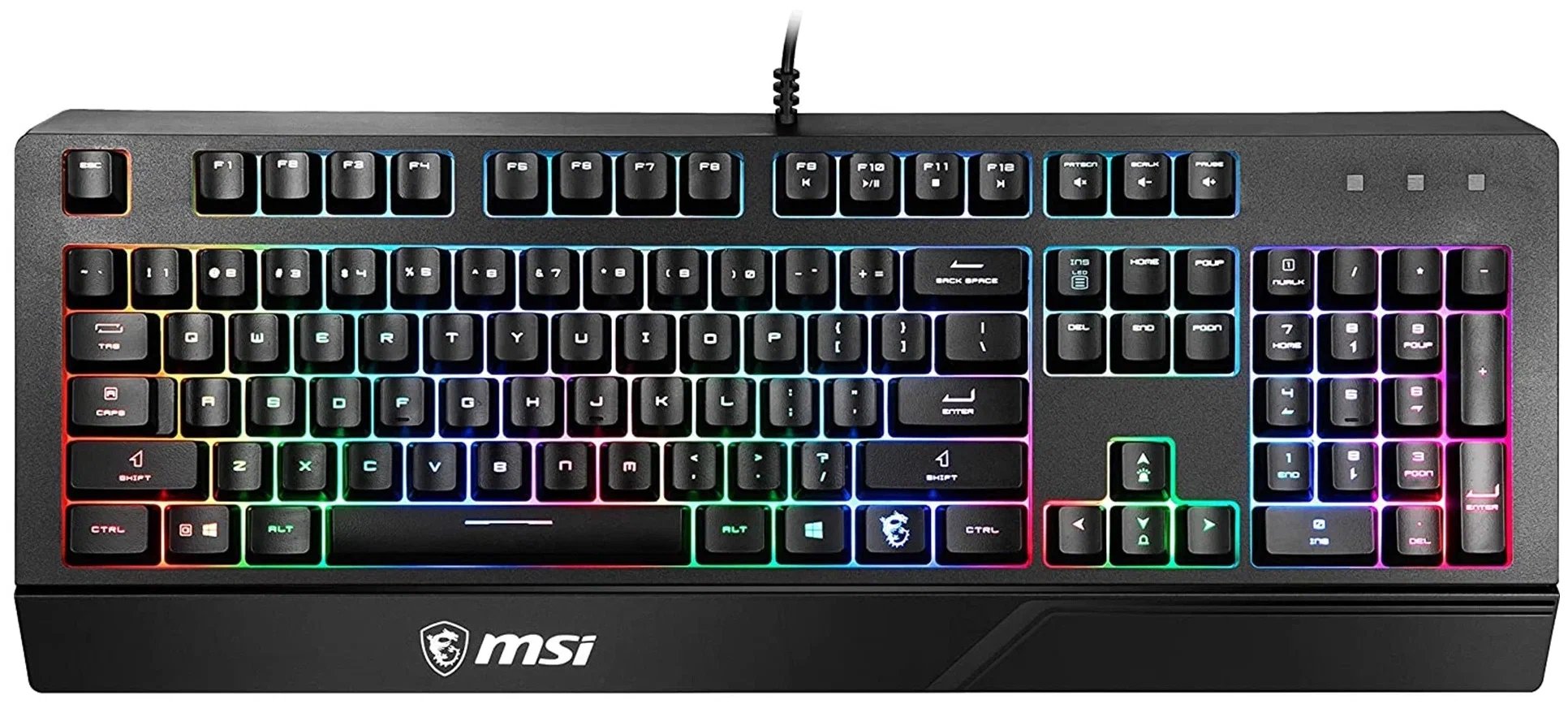 Клавиатура MSI Vigor GK20 RU (S11-04RU230-CLA) черный USB (подставка для запястий)