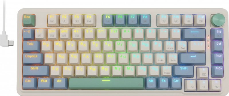 Клавиатура REDRAGON Ucal Pro0 ,RGB,кре/фиол/зел, (72087)