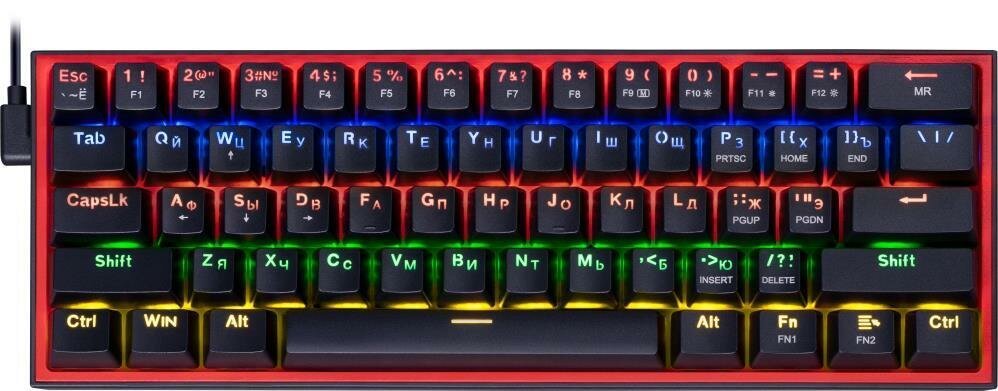 Клавиатура REDRAGON Fizz Pro RGB 70666, черный