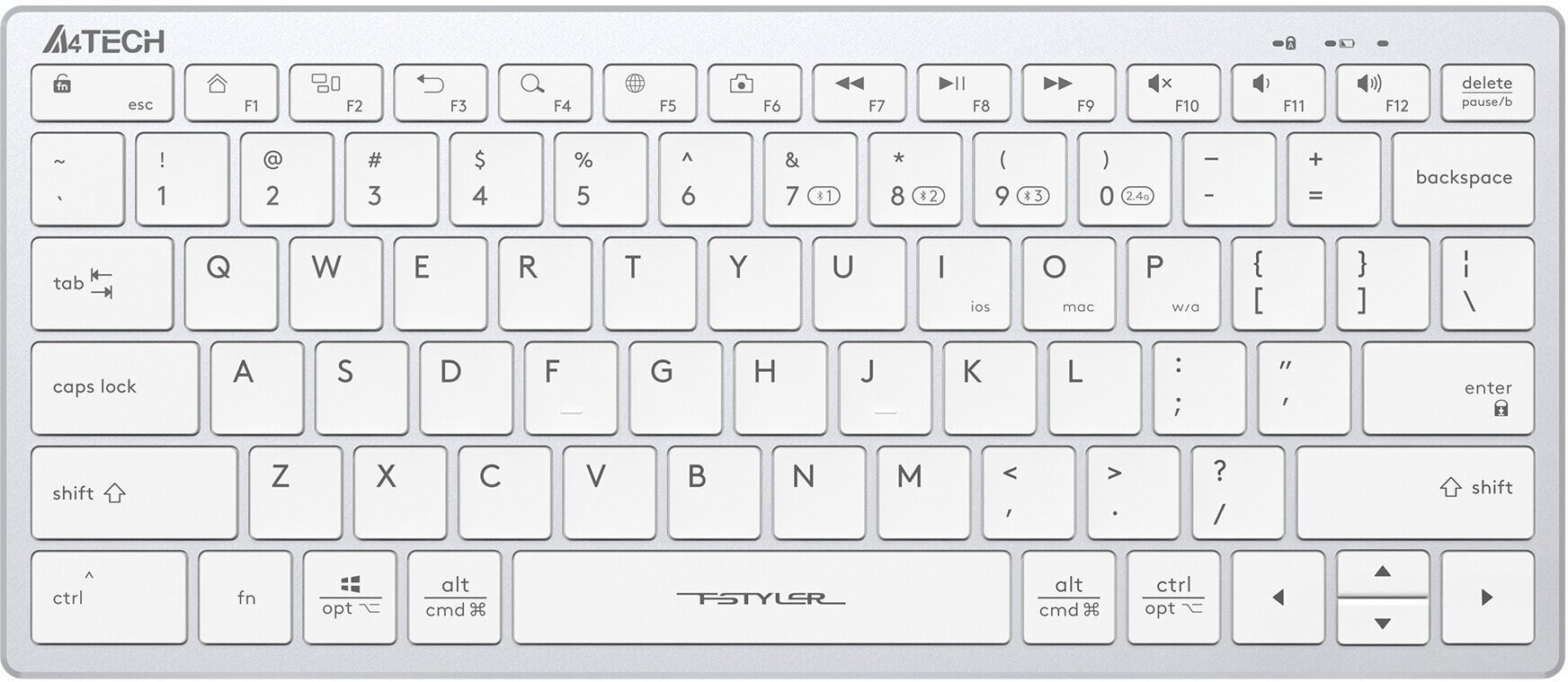 Клавиатура A4Tech Fstyler FBX51C белый
