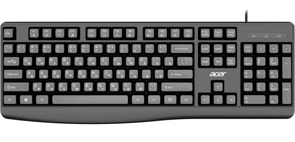 Клавиатура Acer OKW301 черный USB (ZL.KBDCC.01A)