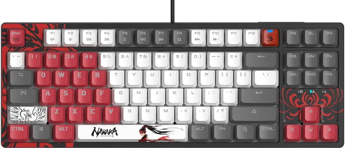 Клавиатура A4Tech Bloody S87 Naraka черный/красный