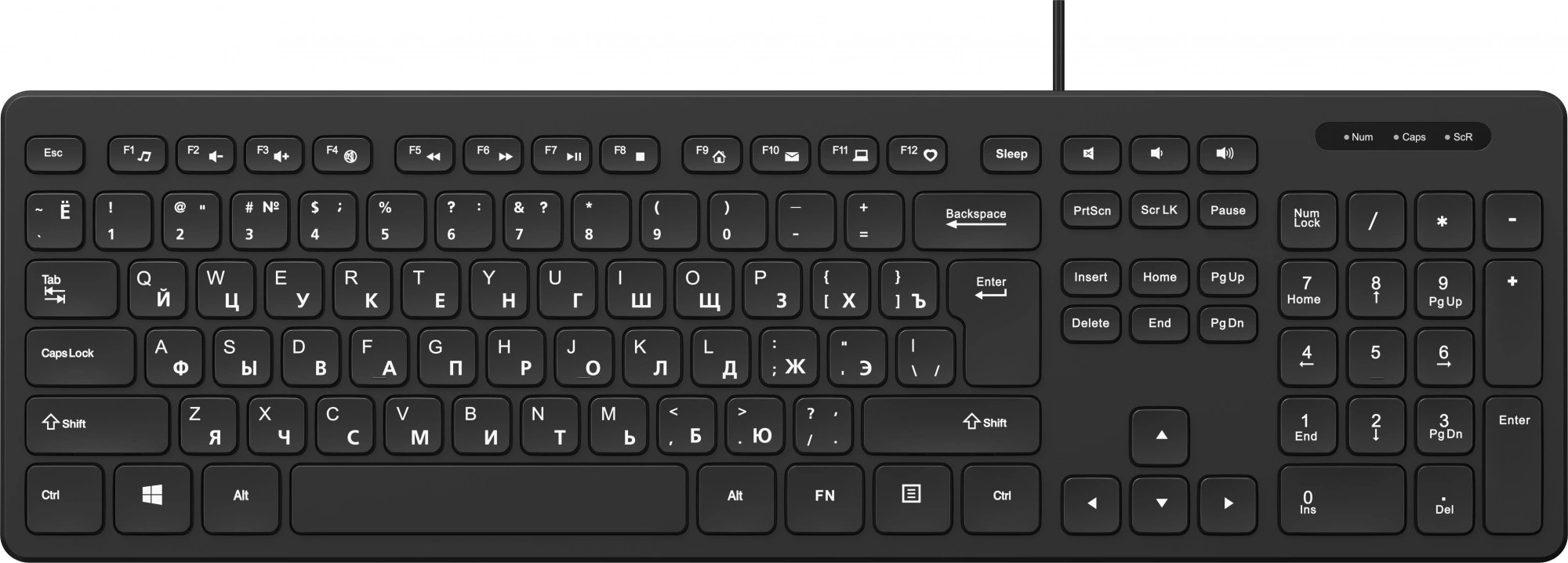 Клавиатура OKLICK K733 черный