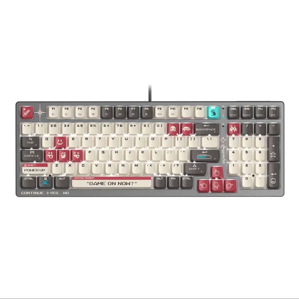 Клавиатура A4Tech Bloody S98 Pixels Red механическая серый/бежевый USB for gamer LED (S98)