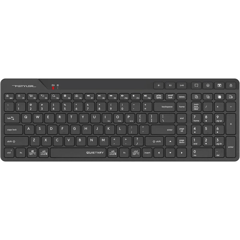 Клавиатура A4Tech Fstyler FBK27C AS черный USB беспроводная BT/Radio slim Multimedia