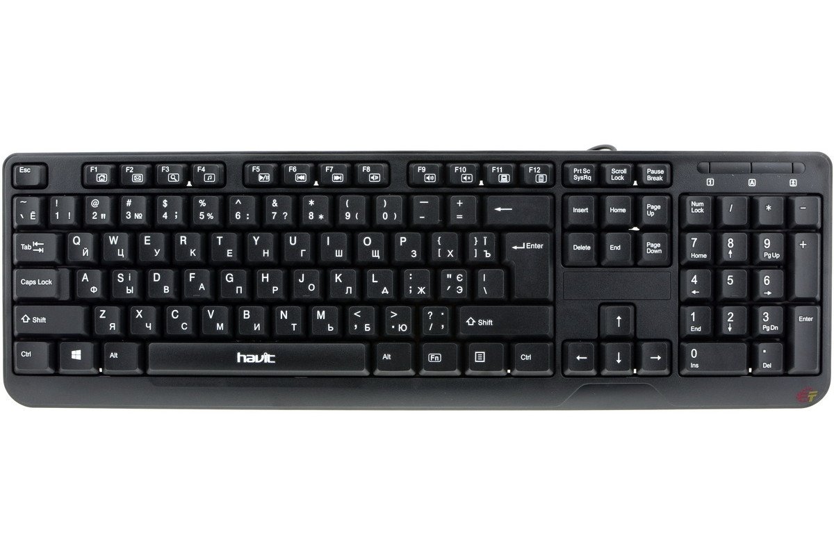 Клавиатура проводная Havit HV-KB378; USB; Черная