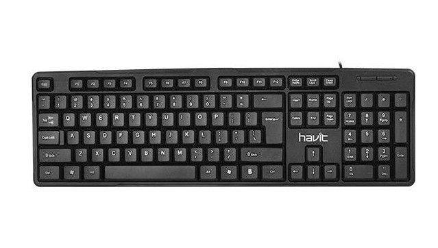 Клавиатура проводная Havit HV-KB430; USB; Черная
