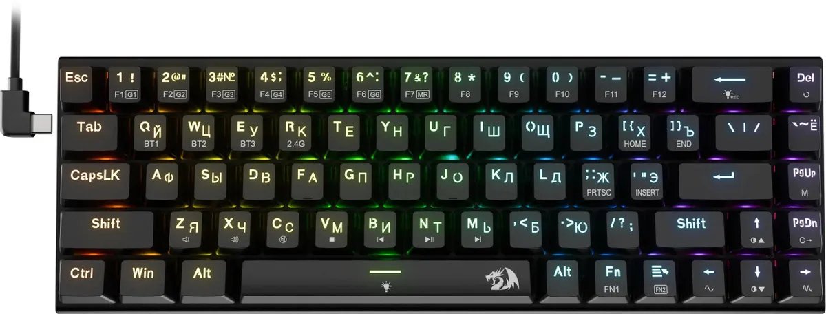 Клавиатура REDRAGON Ryze Pro, RGB, maple switches  (71394)